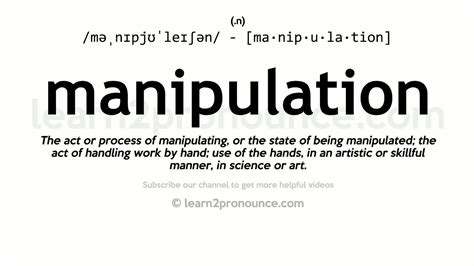 manipulation definition.